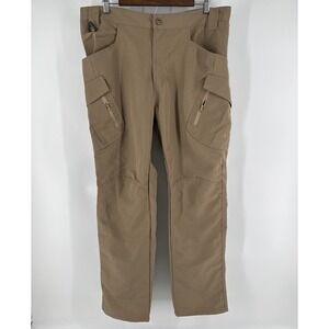 Tactical Series Cargo Pants Khaki Polyester womens XL Zip Pockets Outdoor